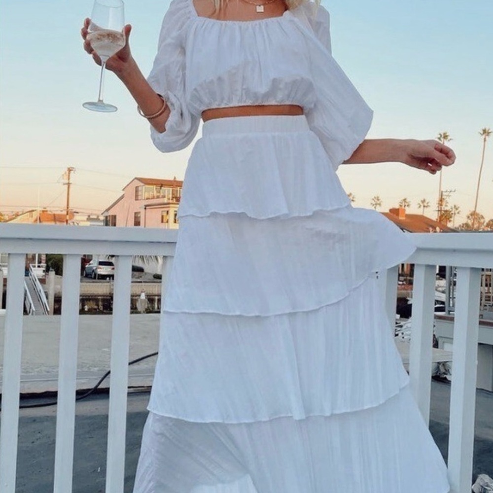 Show Me Your MuMu White Maxi Skirt